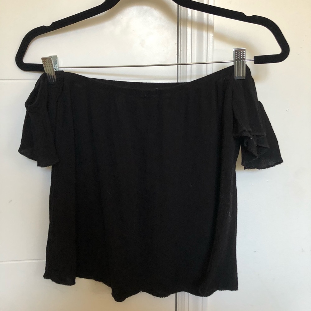 Off the shoulder black top